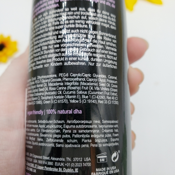 b.tan Love At First Tan 1 Hour Self Tanning Mousse Violet Base Tanner + Mitt - Picture 7 of 8